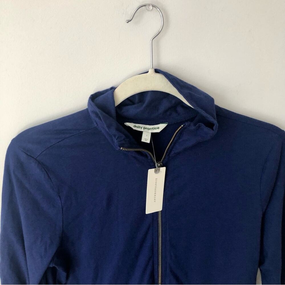 Daily Practice Taylor Blue Long-Sleeve Zip-Front Mini Dress Women’s Size S NWT - Picture 5 of 11